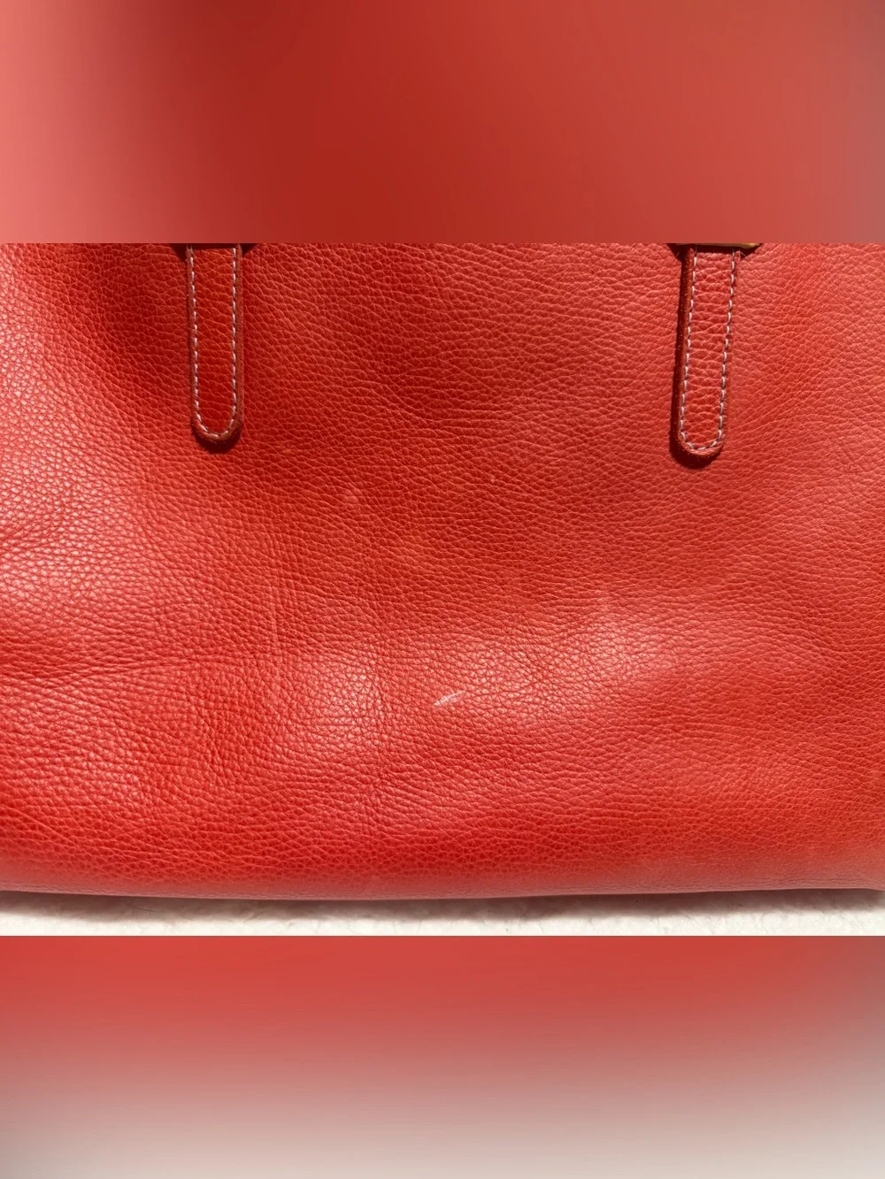 Consuela Classic Red Valentina Leather Shoulder Bag